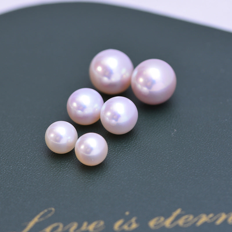 White Perfect Circle Strong Light Fine Micro Flaw Perle Bare Pearl presque impeccable