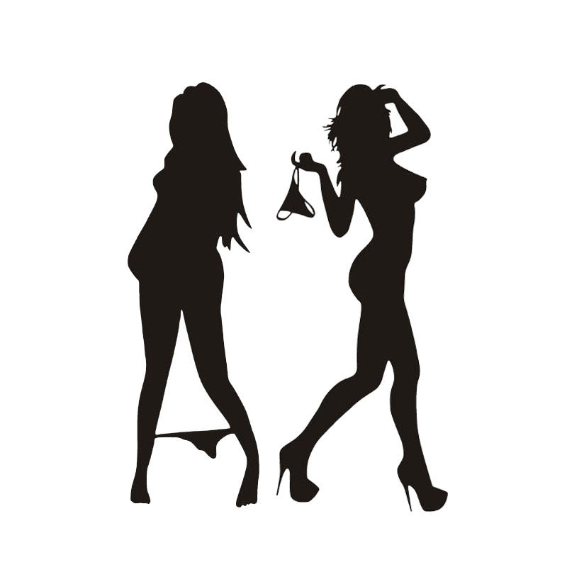 Autocollants de voiture Bikini beauté réfléchissant autocollants