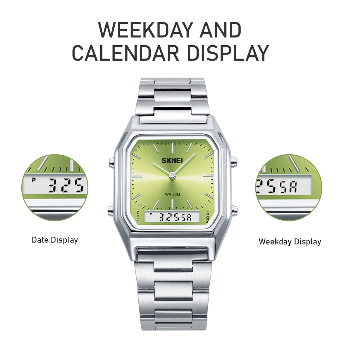 Couples Business Wristwatch Minimalist Élégant montre d'alarme multifonctionnelle