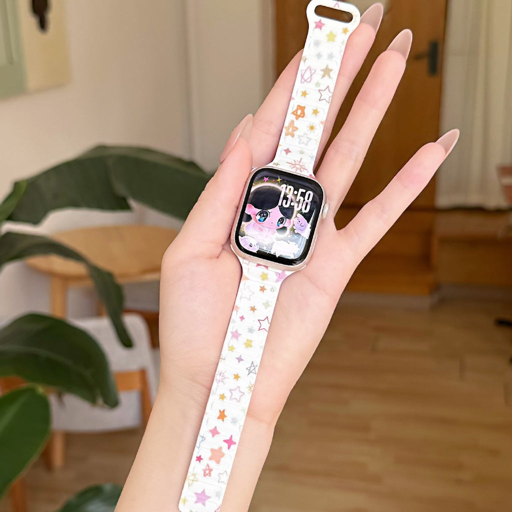 Bracelet de montre magnétique en silicone élégant et minimaliste