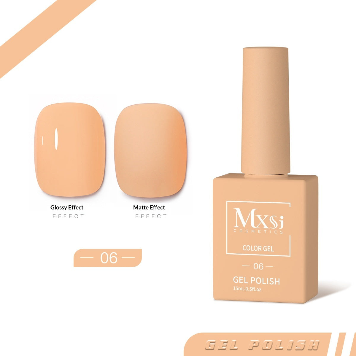 Une bouteille Une couleur tendance Gel couleur solide Nail polonais