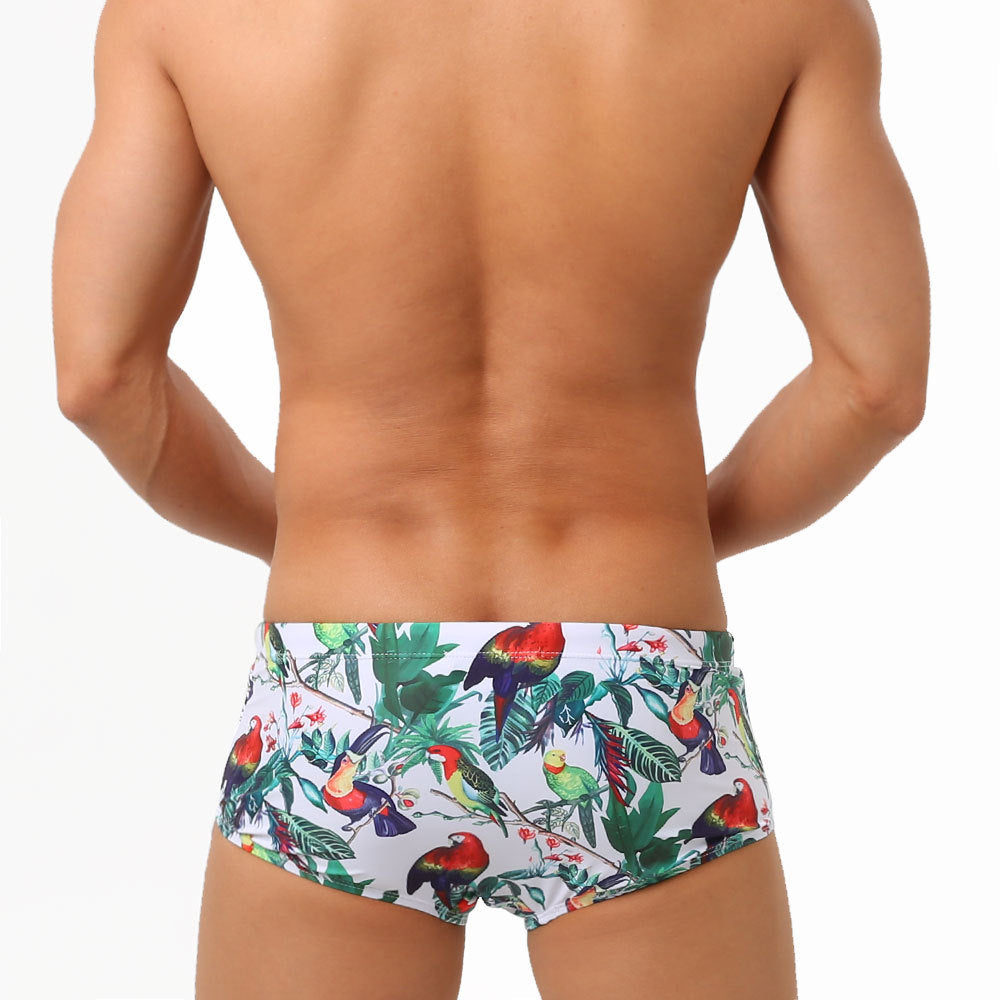 Flower-bird Imprimer Fashion Petit Boxer pour Homme