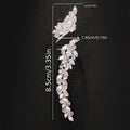 Anneau d'or pour femmes avec le design de feuille de Strass - Déclaration Accessoire à doigts longs