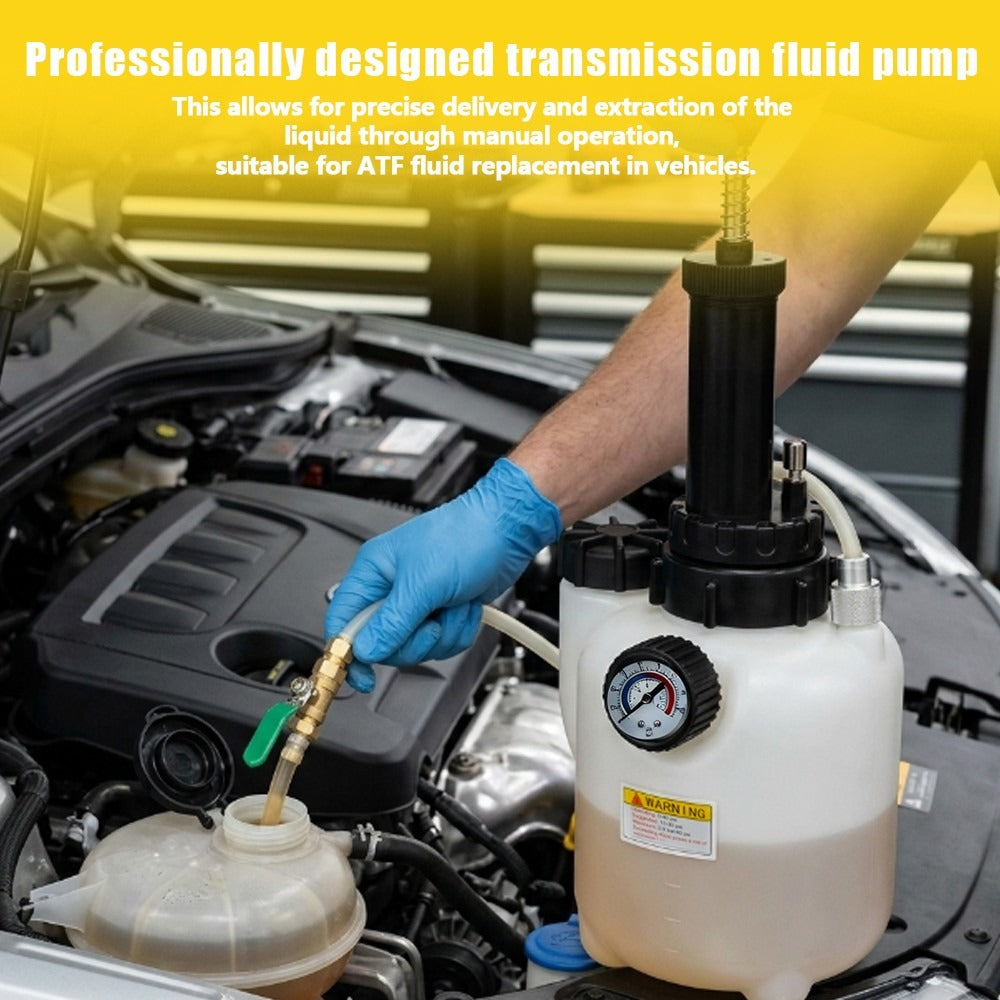 Pompe à fluide de transmission manuelle 3L ATF Système de transfert de remplissage d'huile avec 8 adaptateurs en aluminium