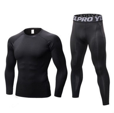 Entraînement de compression de course de forme pour hommes Tights manches longues pantalons de chemise Leggings S