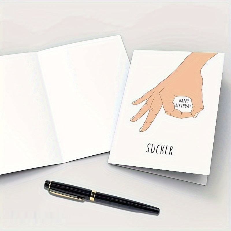 Carte d'anniversaire amusante avec enveloppe d'humour