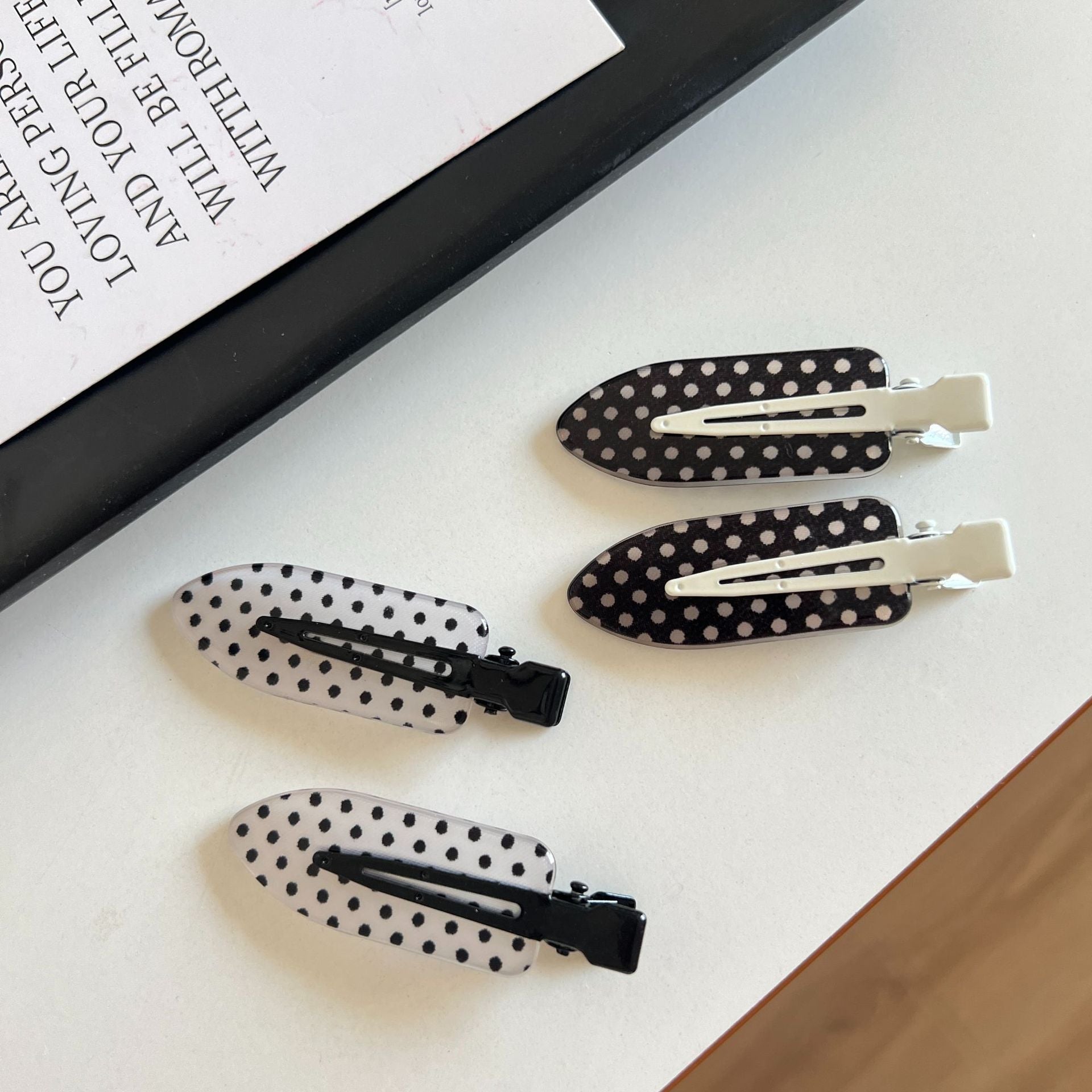 Black and White Polka Dot Series Simple and Sweet Hair Clips