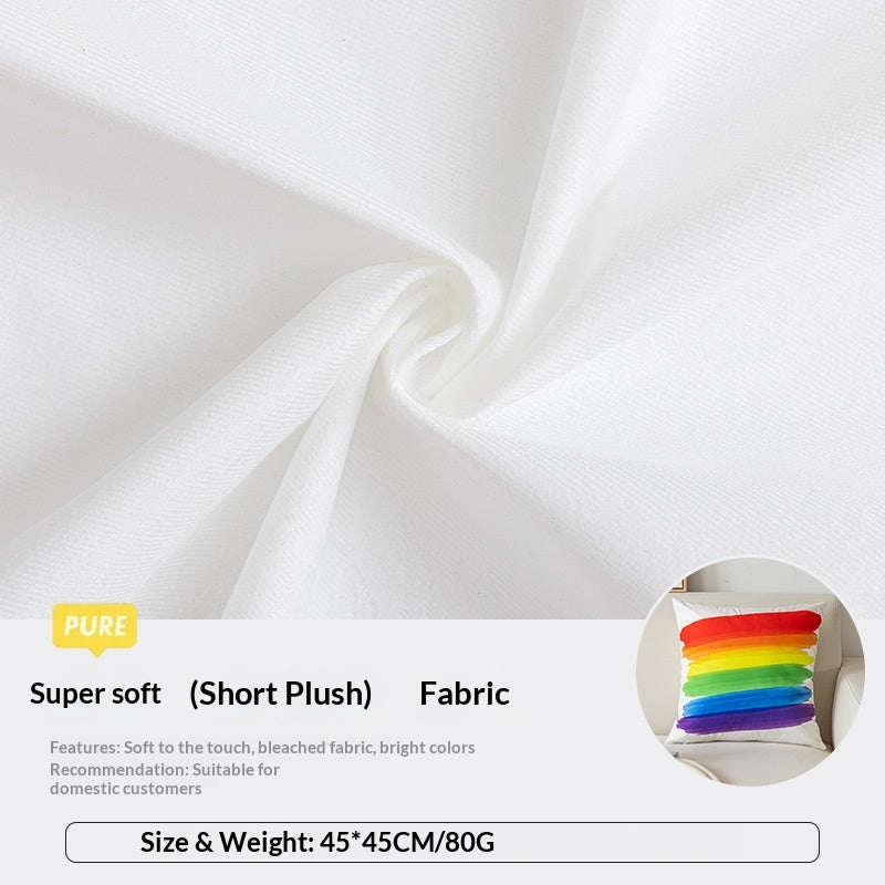 Canapé Appui-tête Coussin en peluche courte Imprimé Couverture d'oreiller