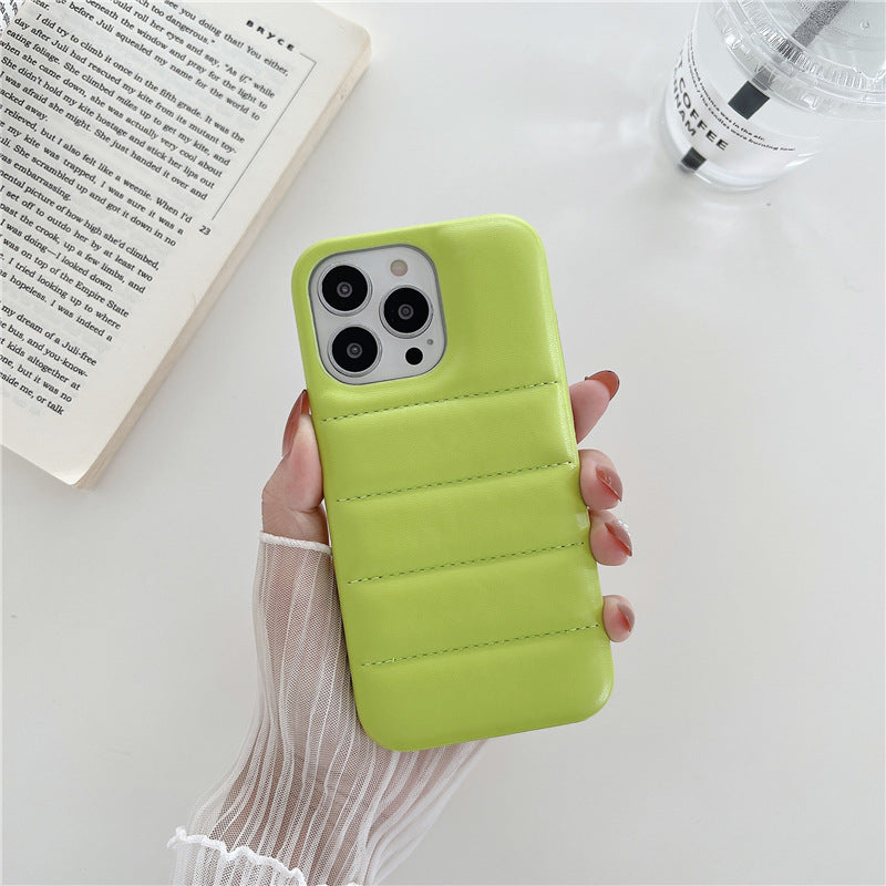 Clapet de téléphone en cuir d'Instagram en couleur solide