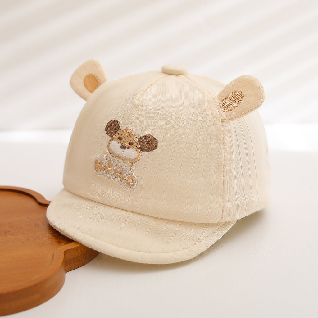 Summer Children's Hello Broded Cartoon Animal Baseball Cap est adapté à l'extérieur Ou
