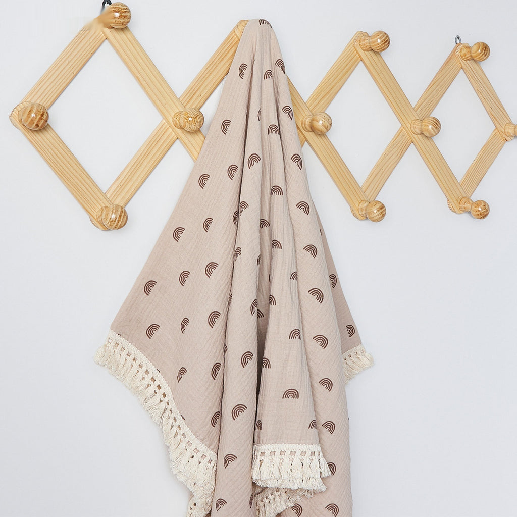 Crêpe de coton imprimé Couverture en tassel