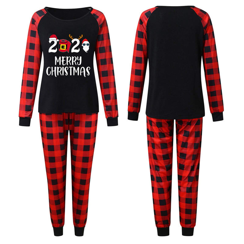 Caricature à manches longues imprimé Pyjamas de Noël Outfit parent-enfant