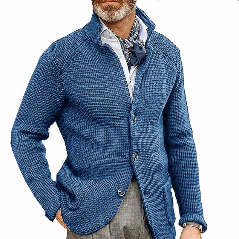 Veste de sweater en lapelle tricotée pour homme d'automne et d'hiver d'Amazon