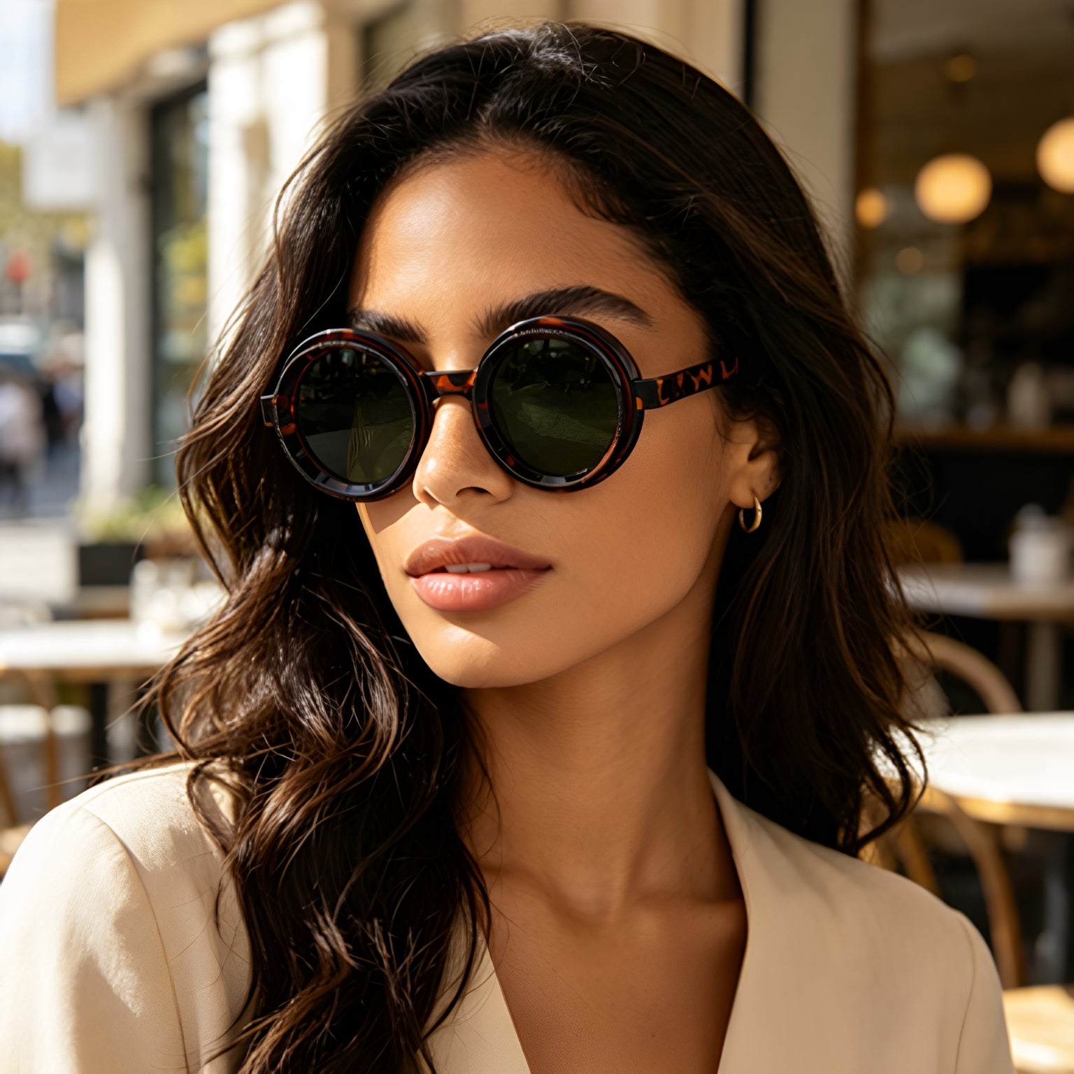 Lunettes de soleil grand format pour hommes avec cadres en métal