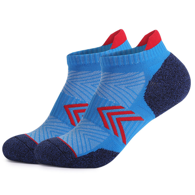 Chaussettes de course en coton peigné non glissantes qui emportent la sueur et gardent les pieds respirables