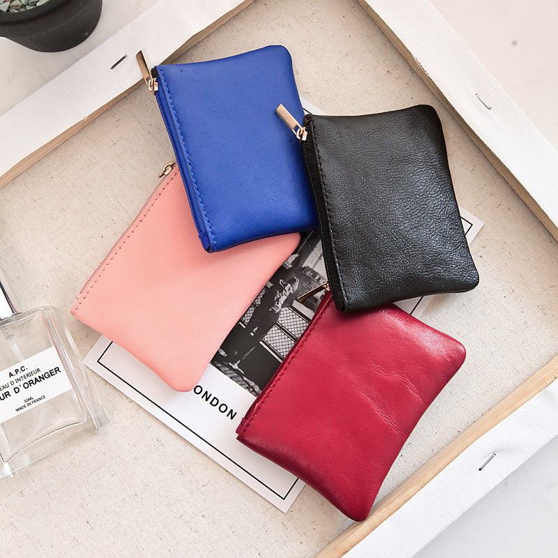 Petit sac en cuir de mouton portefeuille banque carte jeu mini petite pochette de monnaie pour combattre beaucoup de