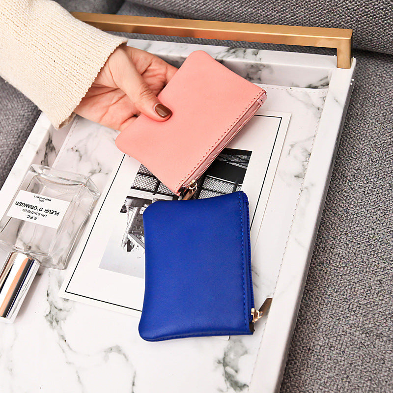 Petit sac en cuir de mouton portefeuille banque carte jeu mini petite pochette de monnaie pour combattre beaucoup de