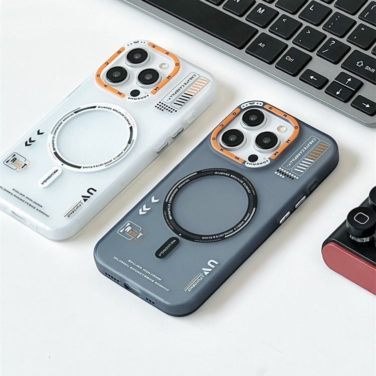 Cas simple de téléphone en silicone magnétique sensation de peau givrée