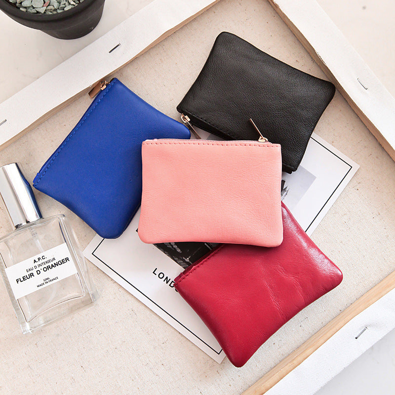 Petit sac en cuir de mouton portefeuille banque carte jeu mini petite pochette de monnaie pour combattre beaucoup de