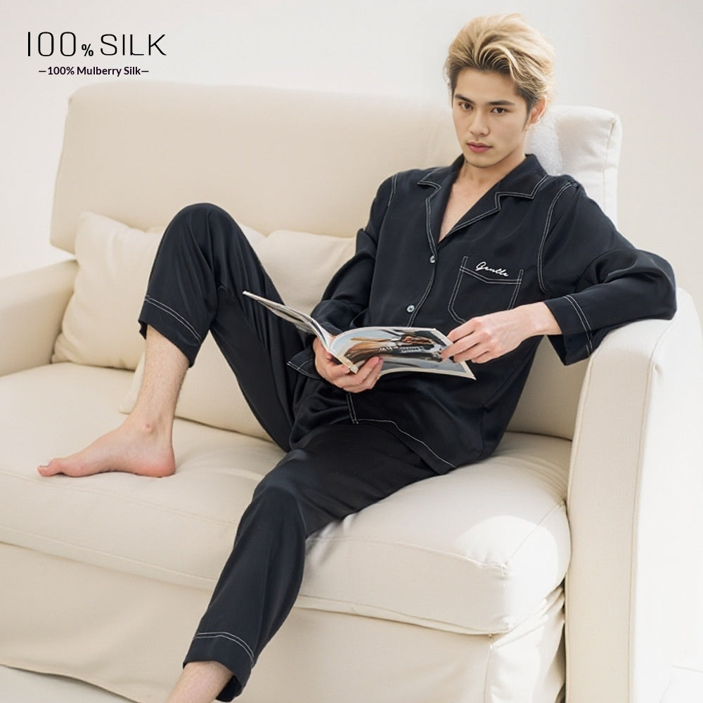 Mumi Pajamas en soie lourde pour les hommes