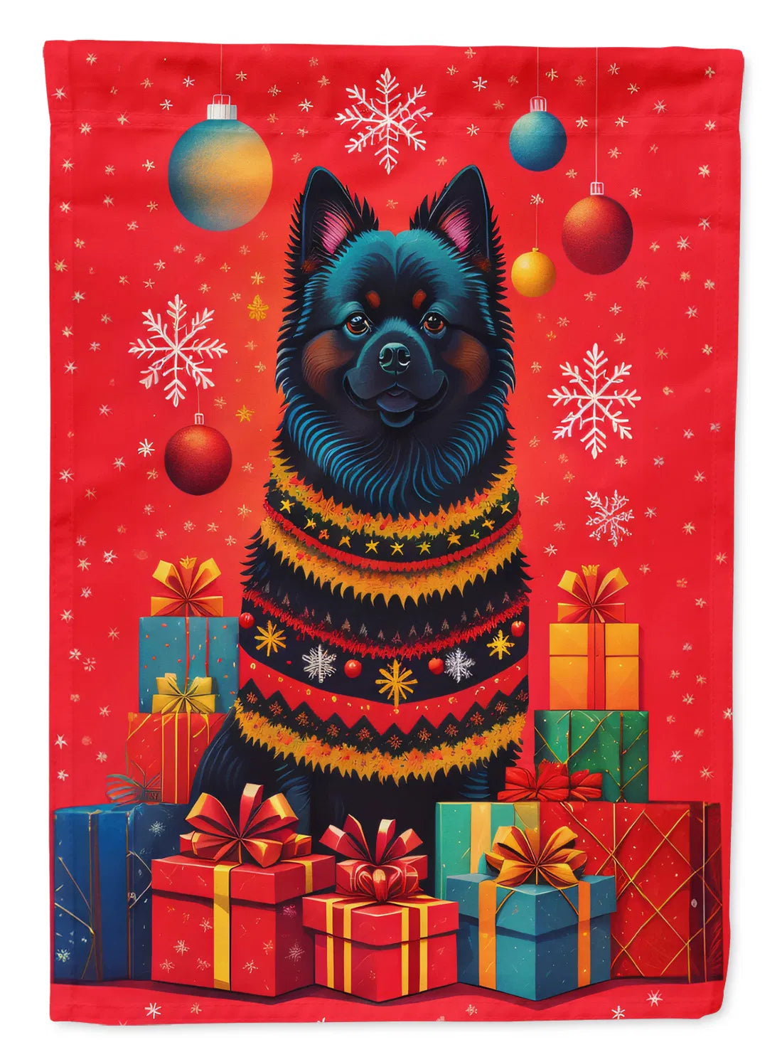 Allemand Spitz Vacances Maison de Noël Drapeau Grand Porc Manches Pole décoratif cour extérieure