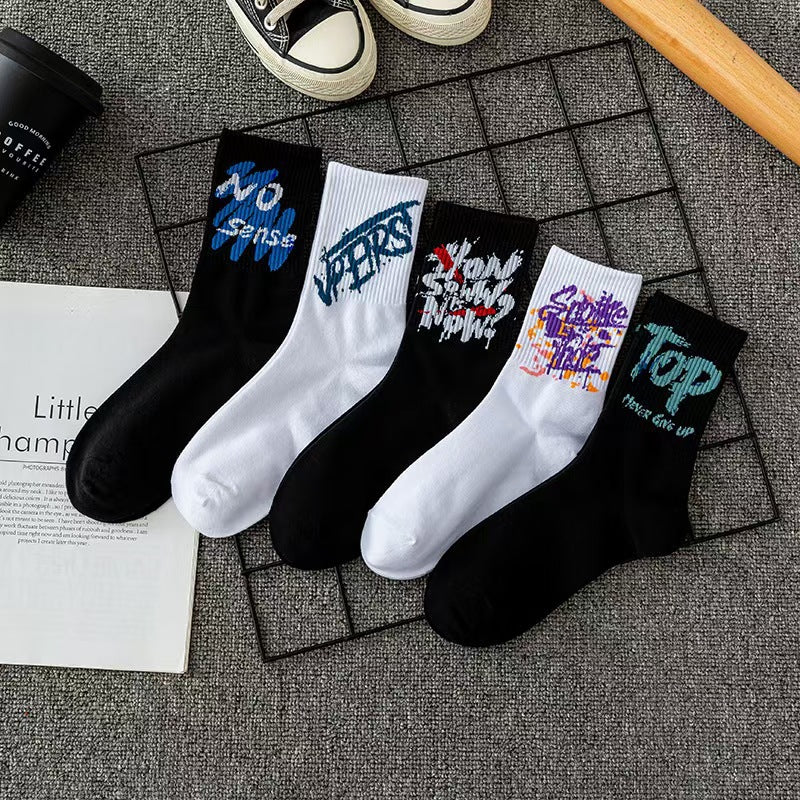 Chaussettes Tube Chaussettes Longues Hommes Sports Blanc Respirant