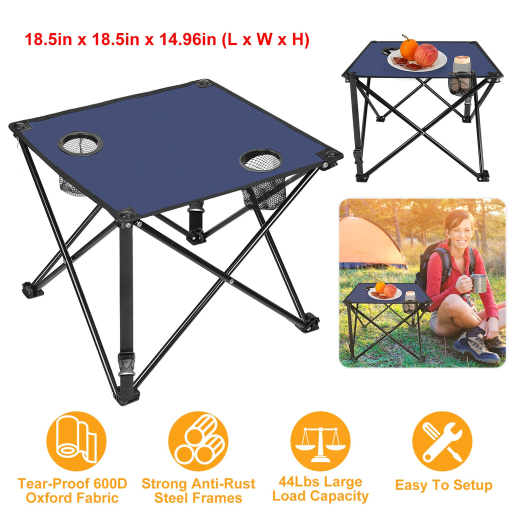 1Pc 2Pc Options Table de camping pliable Table de pique-nique portable Bureau de voyage léger avec
