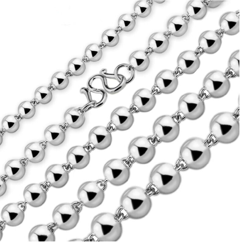 Perles rondes Collier en perles d'argent