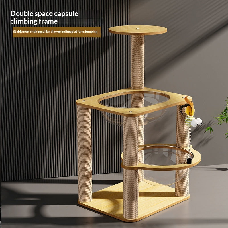 Cadre d'escalade Cat et Combo lit Cat avec capsule d'espace agrandie