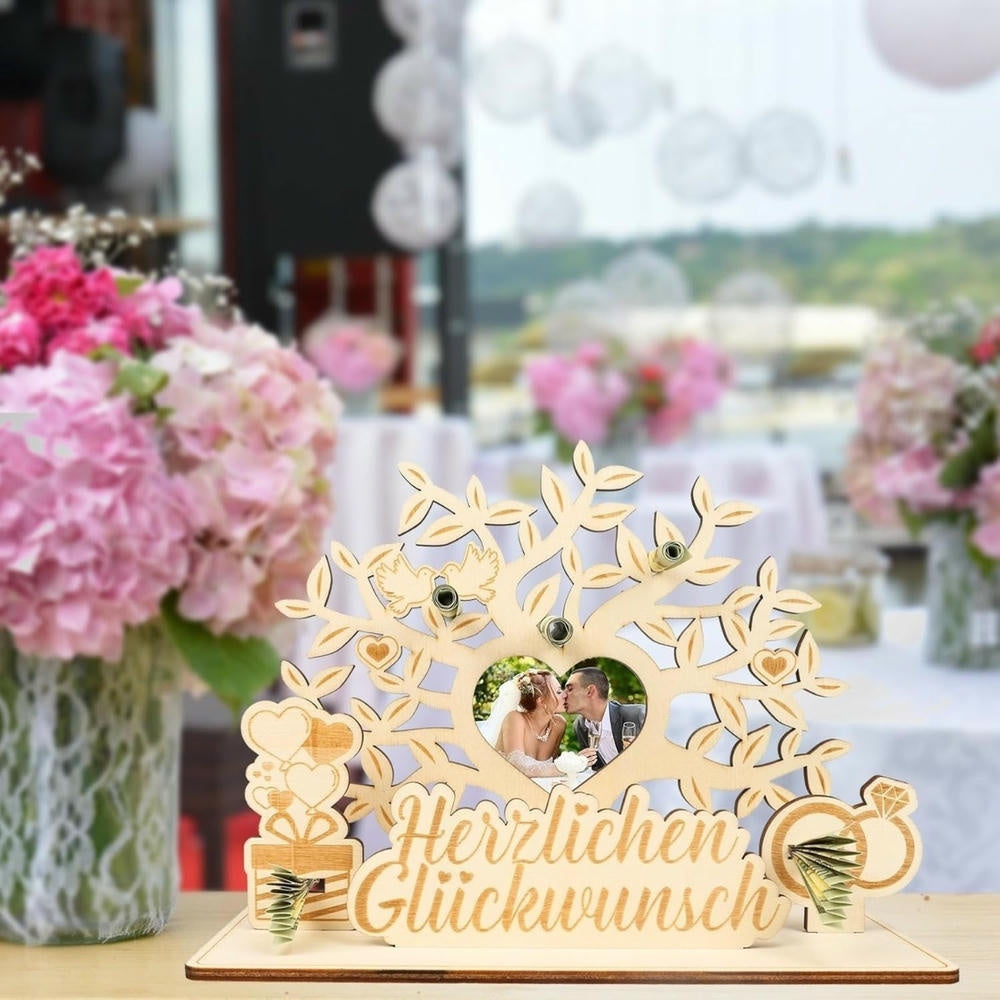 Ornements de mariage en bois