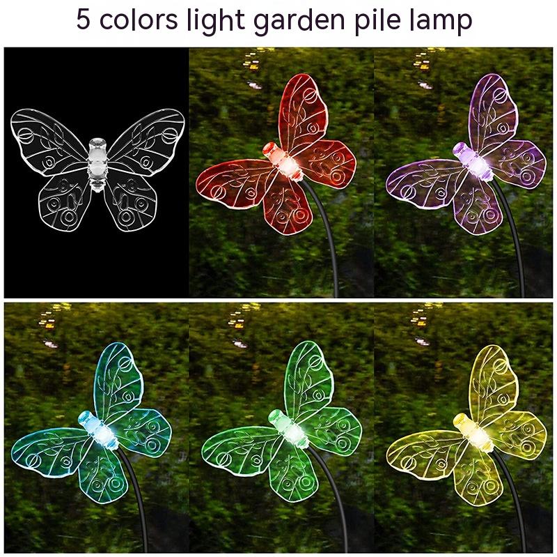 Lampe solaire à papillon extérieur