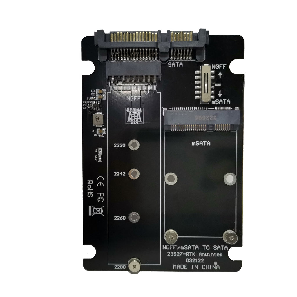 Carte d'adaptateur SSD pour disque dur à l'état solide MSATAm2 N