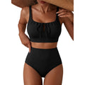 Ensemble de maillots de bain Hollow-out taille haute