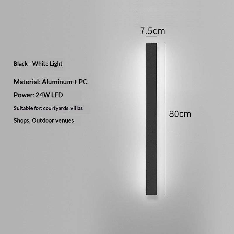 Lampe murale à bande LED étanche à l'extérieur simple