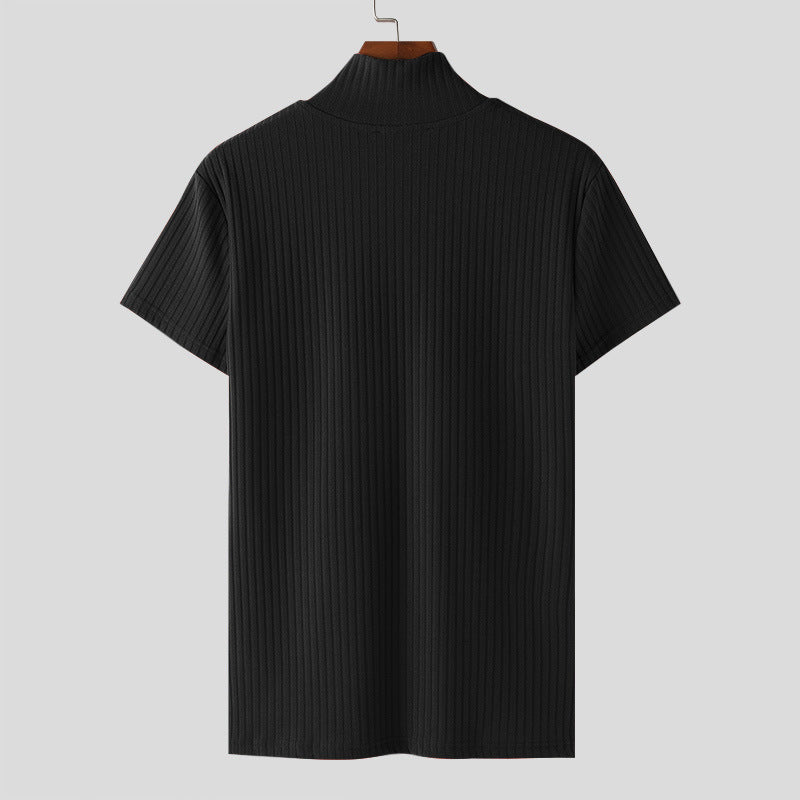 T-shirt à manches courtes en col V pour hommes