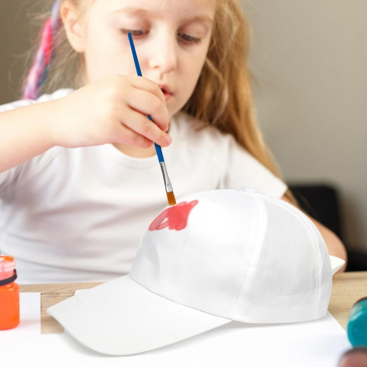 Fantastic Hat Set pour la peinture avec des motifs sirènes – comprend 10 chapeaux magiques blanc pur + Exc