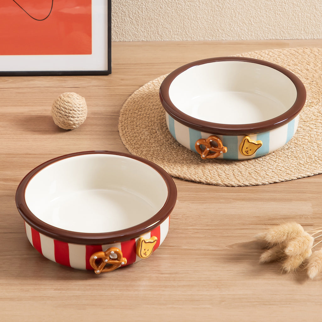 Peint à la main Underglaze Pet Bowl