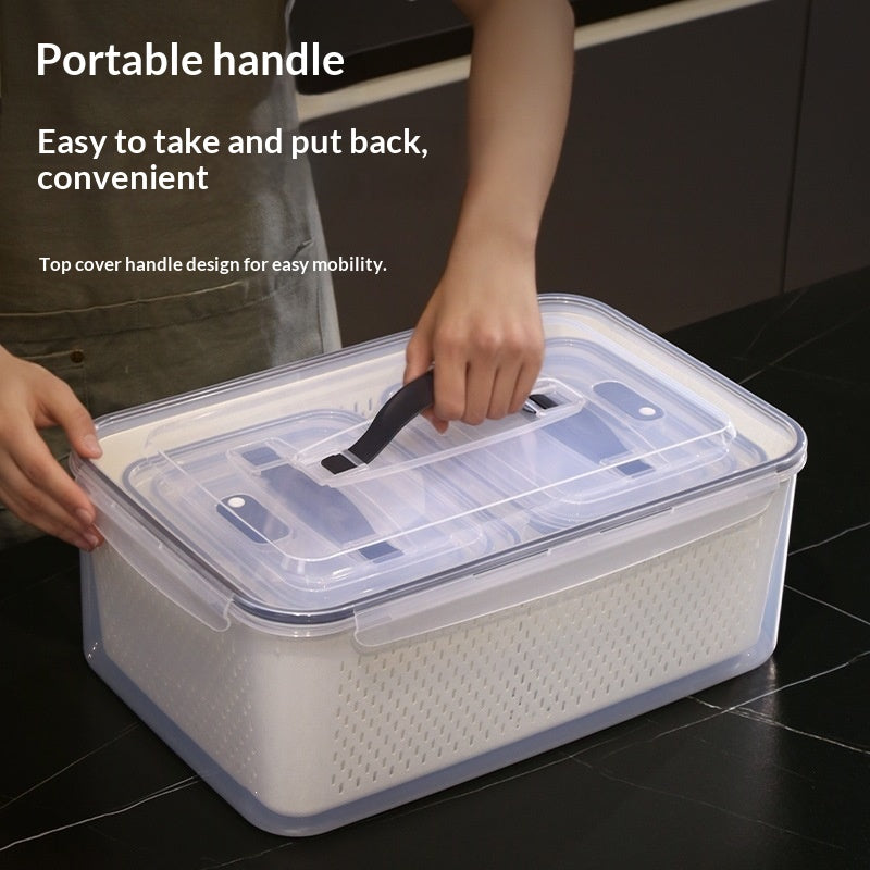 Boîte de rangement portable de qualité alimentaire avec couvercle