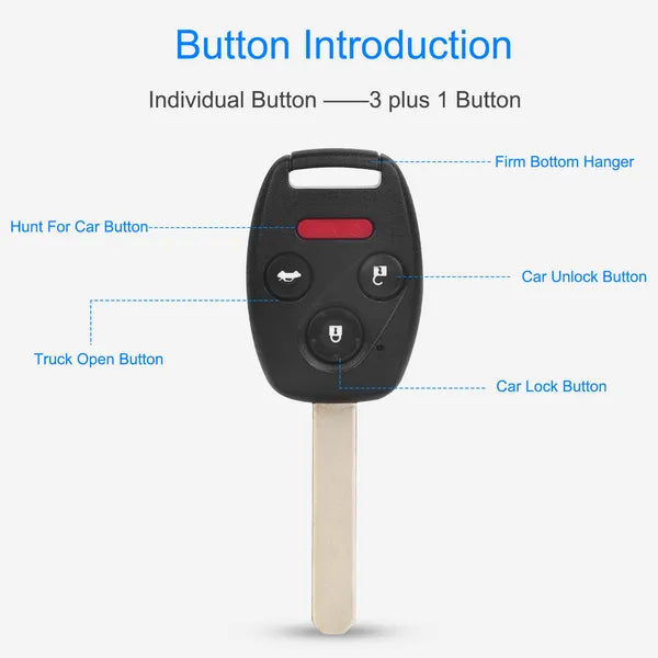 Fit for Honda Accord 2003-2007 Entrée à distance sans clé Shell Button voiture clé Fob non coupé clé Cov