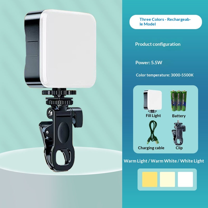 Un accessoire d'éclairage portable en Vlog dont l'un est de couleur blanche