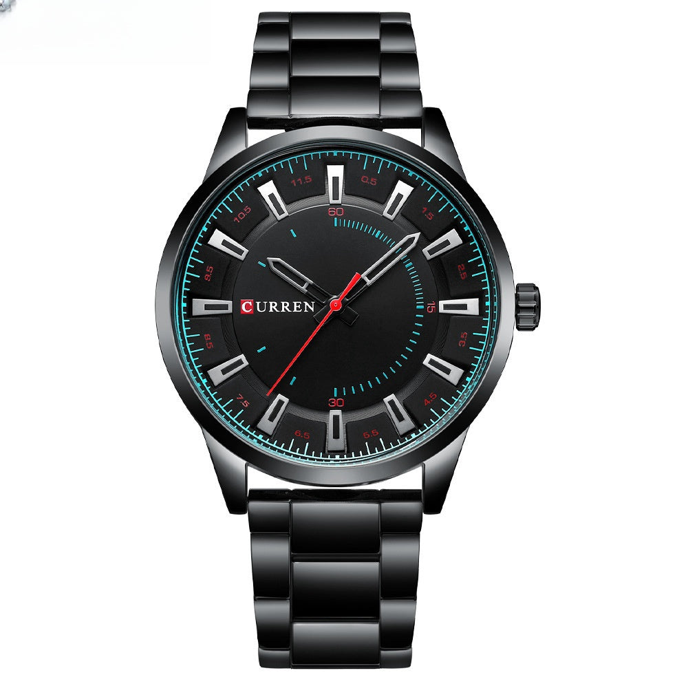 Montres d'affaires pour hommes Fashion simple en acier Ceinture homme imperméable Montres de quartz pour hommes