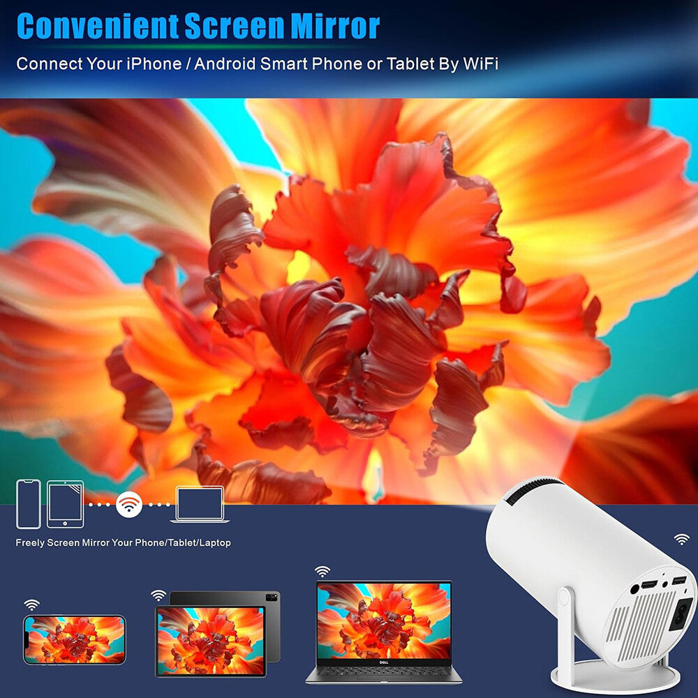 Projecteur 5G 4K Smart HD LED WiFi Bluetooth Android Office
