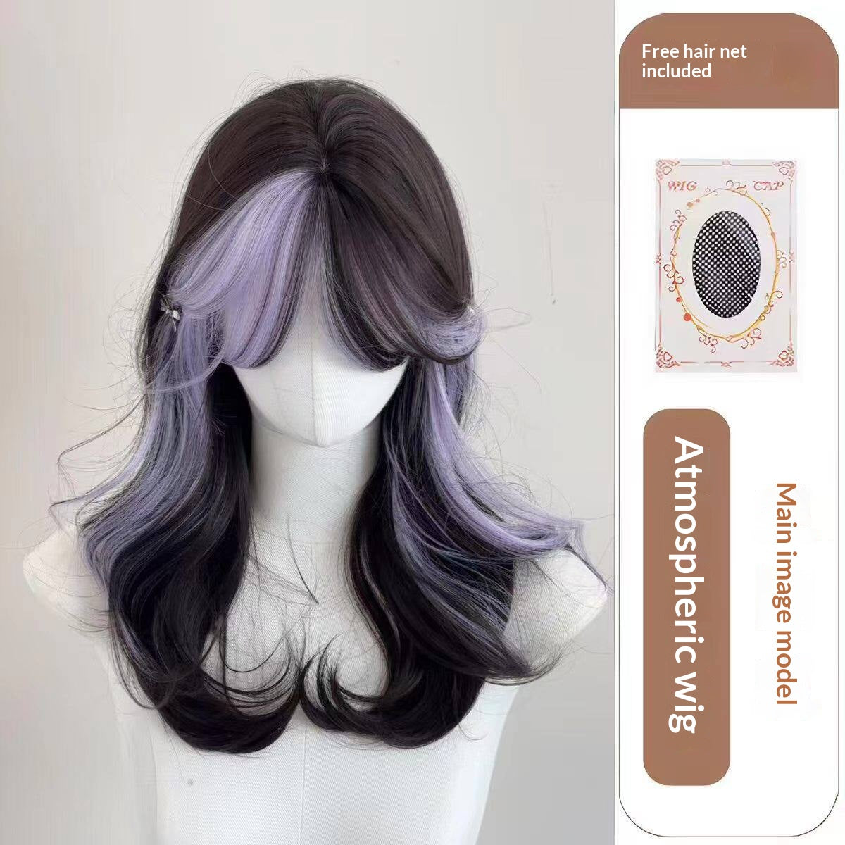 Femme Long Wig Summer Style mince avec Ombre Highlights