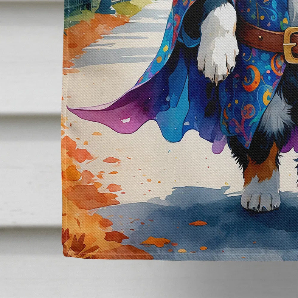 Bernois chien de montagne Halloween Trick or Treat House Drapeau Grand Porc Manches Pole Decorativ