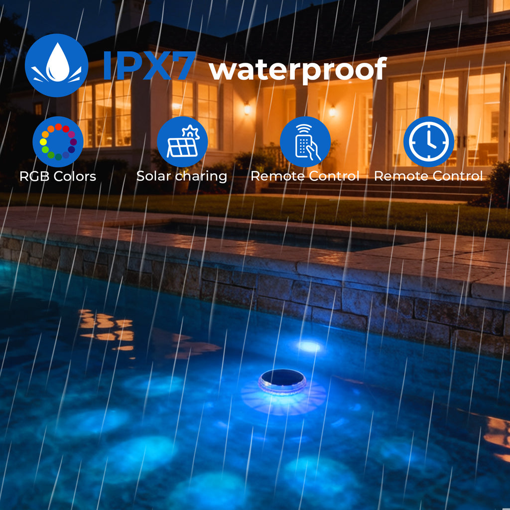 Pool flottante rechargeable solaire Lights-2 Pack