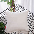 Couverture simple d'oreiller en coton et tissu de lin