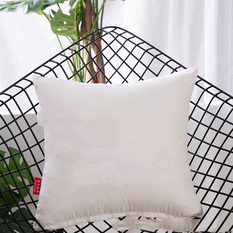 Couverture simple d'oreiller en coton et tissu de lin