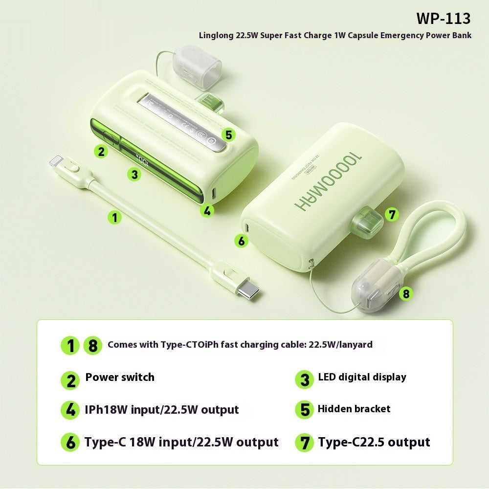 Mini Portable Power Bank Capsule