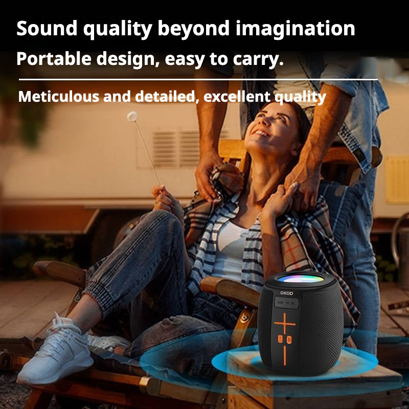 KP-539 Haut-parleur bluetooth extérieur portable Best-Selling Double aimant Basse lourde RGB Ambient