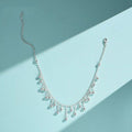 1pcs 999 Argent Sterling Multi Perle Tassel Ajustable Anklet